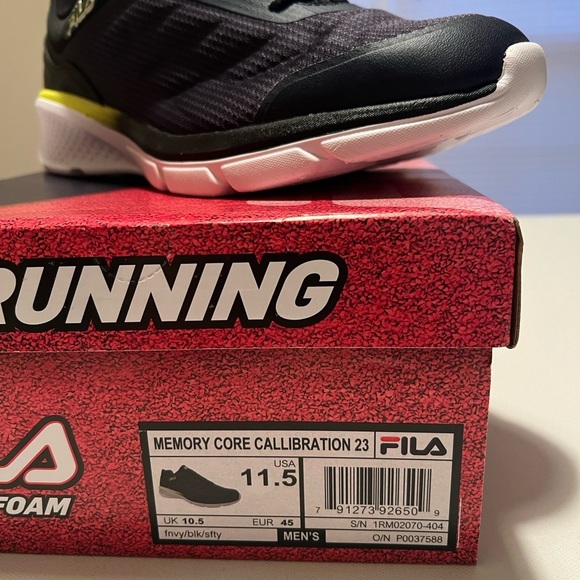 New Fila Men's 11.5M Navy Memory Core Callibration 23 Running Shoes Sneakers🔥🏃🏃 - Picture 2 of 6